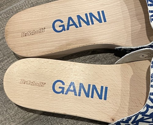 GANNI x DR. Scholl’s Sandals In Egret Monogram Size US 10/Eur 41 - Picture 4 of 8