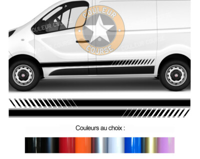 2 UNTERE STREIFEN FÜR FIAT TALENTO SPORT DECO VAN STICKER BD107N-11