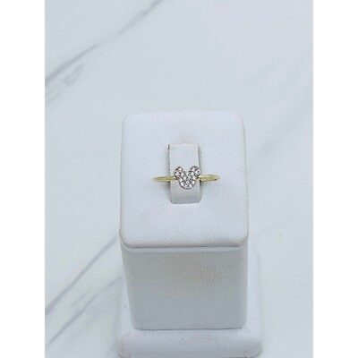 10k massiv Gold Ring minimalistisch vorsteckbar Gr. 6,5 - Anillo en oro