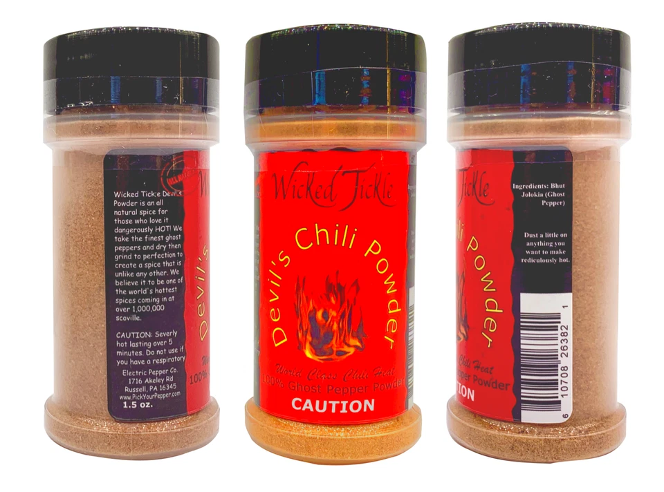 Pimienta fantasma en polvo chile seco especia chile del diablo cosquillas malvadas condimento caliente Foto 4 de 4