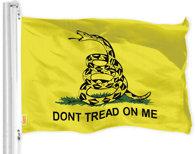 New In Pack - 3'x5' Don't Tread On Me Flag - Gadsden Flag - Yellow - Foto 2