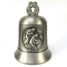 Zinn Glocke Weihnachten 1988 Weihnachtsglocke Pewter Christmas Bell Jahresglocke