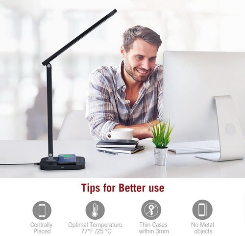 TaoTronics DL038 LED Desk Lamp Charging Port Wireless Charger Night Light LED49 - 第 9/9 張圖片