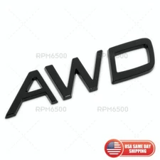 Volvo AWD Rear Trunk Lid Letter Logo Badge Nameplate Emblem Sport Gloss Black