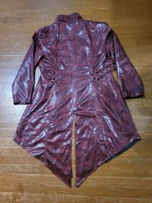 Mens Steampunk Vintage Style Tailcoat Jacket Gothic Victorian Frock Coat M Faux