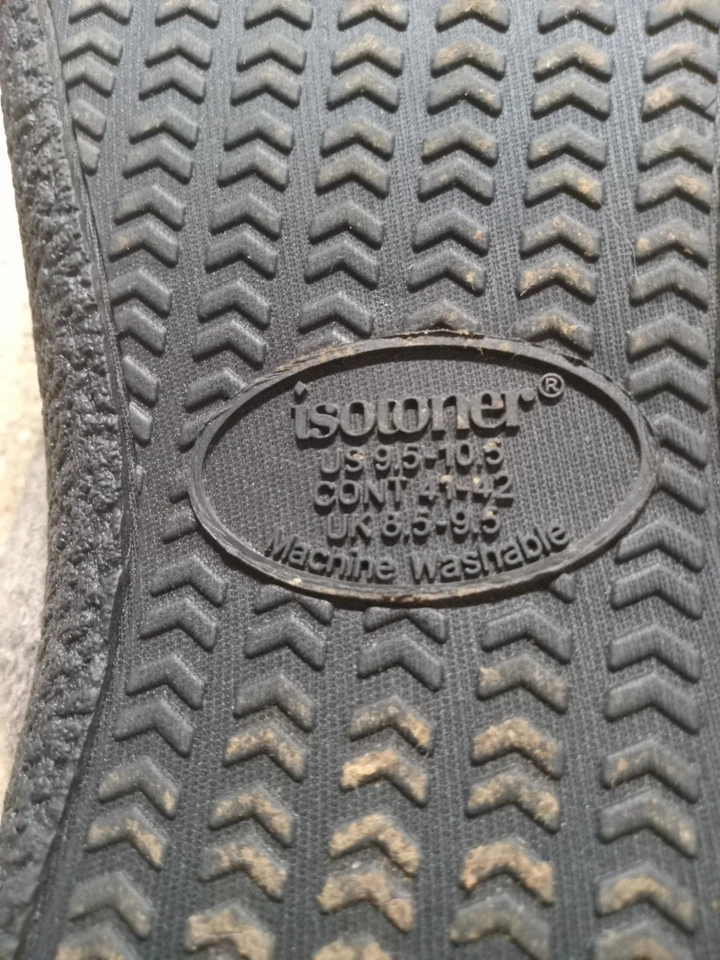 Zapatillas Isotoner Gris 9.5-10.5 Piel Sintética - Lavables a Máquina Foto 4 de 4