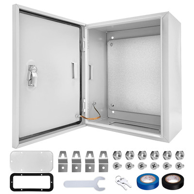 Outdoor  Box 12 X 10 X 6''D NEMA 4X Enclosure Steel Box, Waterproof & Dustproof