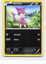 PURRLOIN 66/114 COMMON BLACK & WHITE POKEMON LP