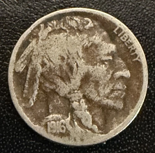 USA - Early - 1916 P 5C Indian Head Buffalo Nickel - Nice Toning