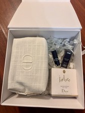 DIOR beauty set w Makeup cream Pouch, 1 mini Lipstick, 1 J'adore Soap  Gift Box
