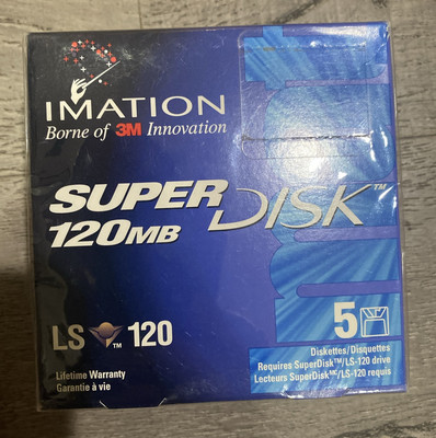 3M Imation 3.5'' SuperDisk LS-120 Large Capacity 120MB Disks Jewel Cases 4-Pack