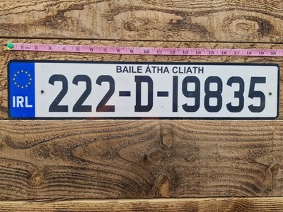 Irish License Plate from County Dublin   Ireland EU Plate  Garage/ Bar/Man Cave