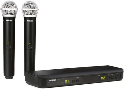 Shure BLX288/PG58 Dual Channel Wireless Handheld Microphone System - J11 Band