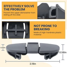 W10508950 Dishwasher Upper Dishrack Slide Rail Stop Clip by , Fit for Whirl-pool