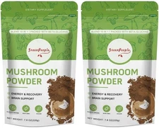 2Pack 10-in-1 Mushrooms Lions Mane Powder w/ Reishi/Cordyceps/Chaga78 Servings