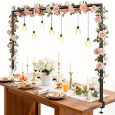 Over The Table Rod Stand with Clamps, Adjustable 32"-102'' Length 14"-56" Hei...