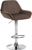 Barhocker Braga Samt Chrom Braun