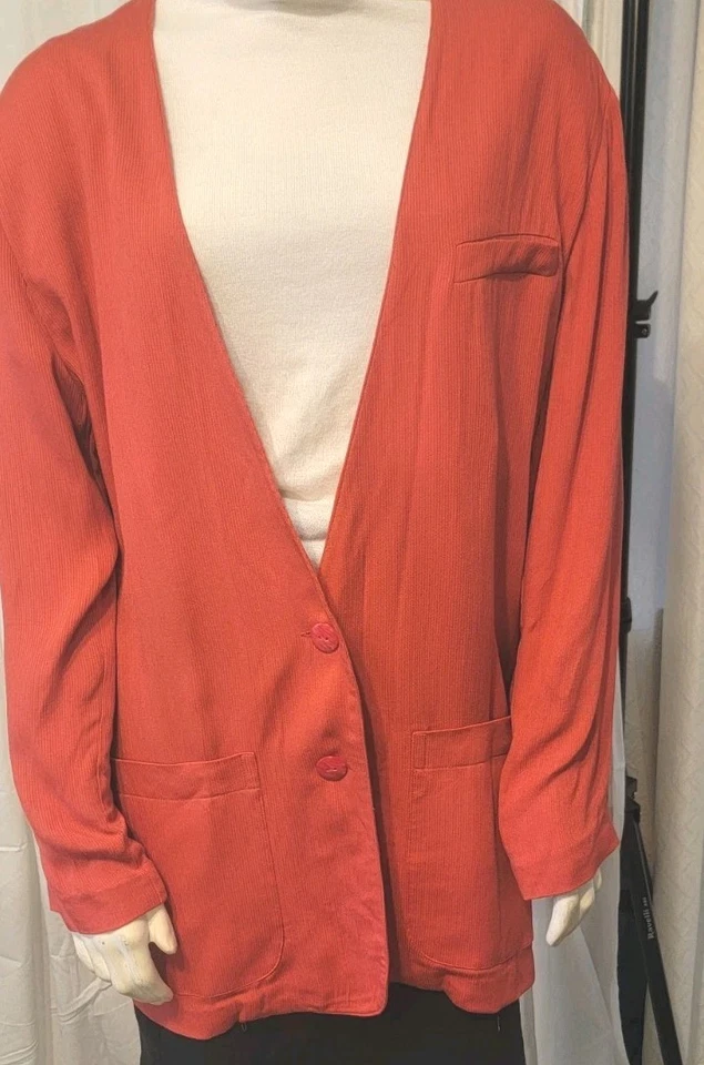 Vtg Express Compagnie Internationale Red Blazer British Crown Colony Hong Kong - Image 4 of 4