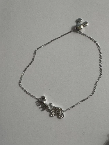 Bracciale Coach Cavallo E Carrozza Scorrevole Tono Argento