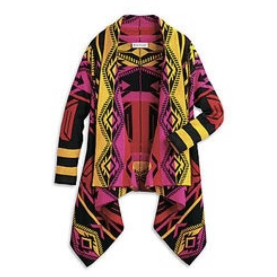 Cárdigan Suéter American Girl Talla XS S Saige Abierto Suroeste Azteca Asimétrico Foto 3 de 4