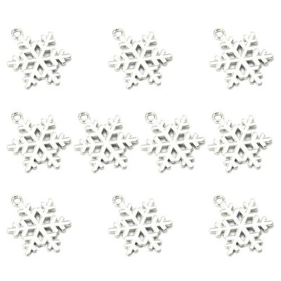 10 Pcs Schneeflocken Schmuck Anhänger Handwerksanhänger Ohrring -Zauber
