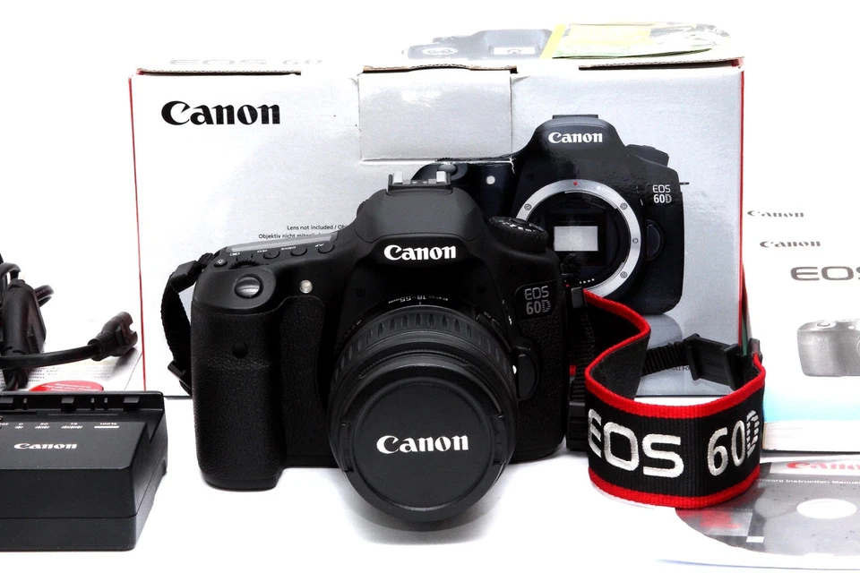 Canon EOS 60D 18 MP FULL HD DSLR mit Canon EF-S 18-55mm II Objektiv und OVP - Bild 4 von 4