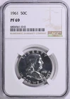 1961 Franklin Half Dollar 50c Proof NGC PF 69 (4561)