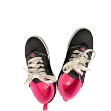 Heelys Kids Black Pink Canvas Roller Shoes Sneakers Size 1