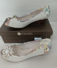 PAVERS Sand 1900 White Multi Peep Toe Shoes Size:39 (UK 6) - New in Box