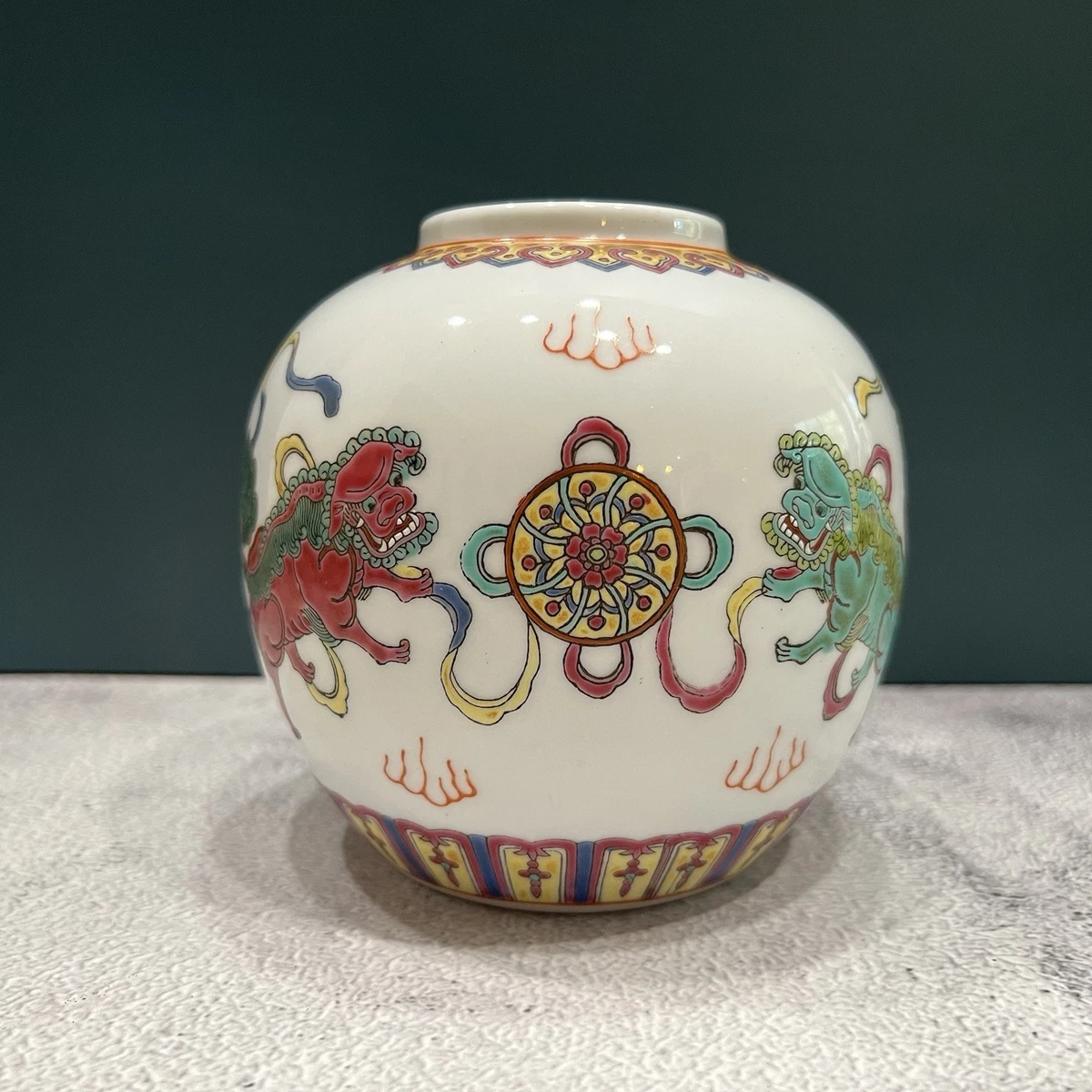 陶瓷foo 狗在中国古董花瓶| eBay