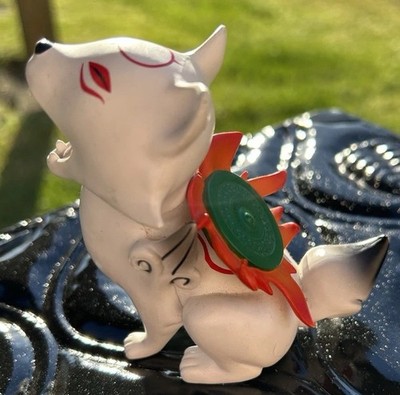 Capcom Ōkami Amaterasu Wolf PVC Figure Collectible Sun Goddess Reflector Shield