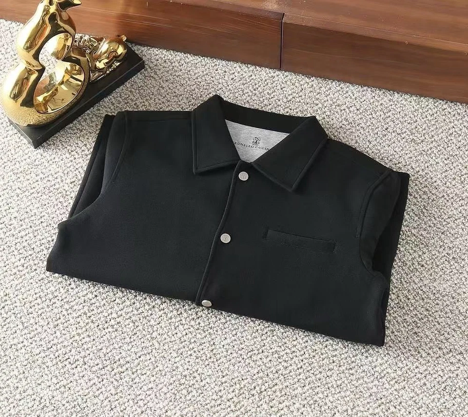 Brunello Cucinelli Hombres Abrigo Informal Regular Traje de Negocios Invierno Chaqueta Cálida Foto 3 de 4