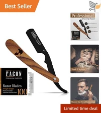 Straight Razor Kit Stainless Steel 1 Blade Professional Barber Grooming