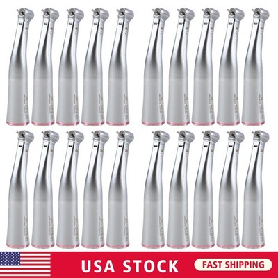 NSK Style Dental 1:5 LED Fiber Optic Contra Angle Handpiece Push Button 1-20