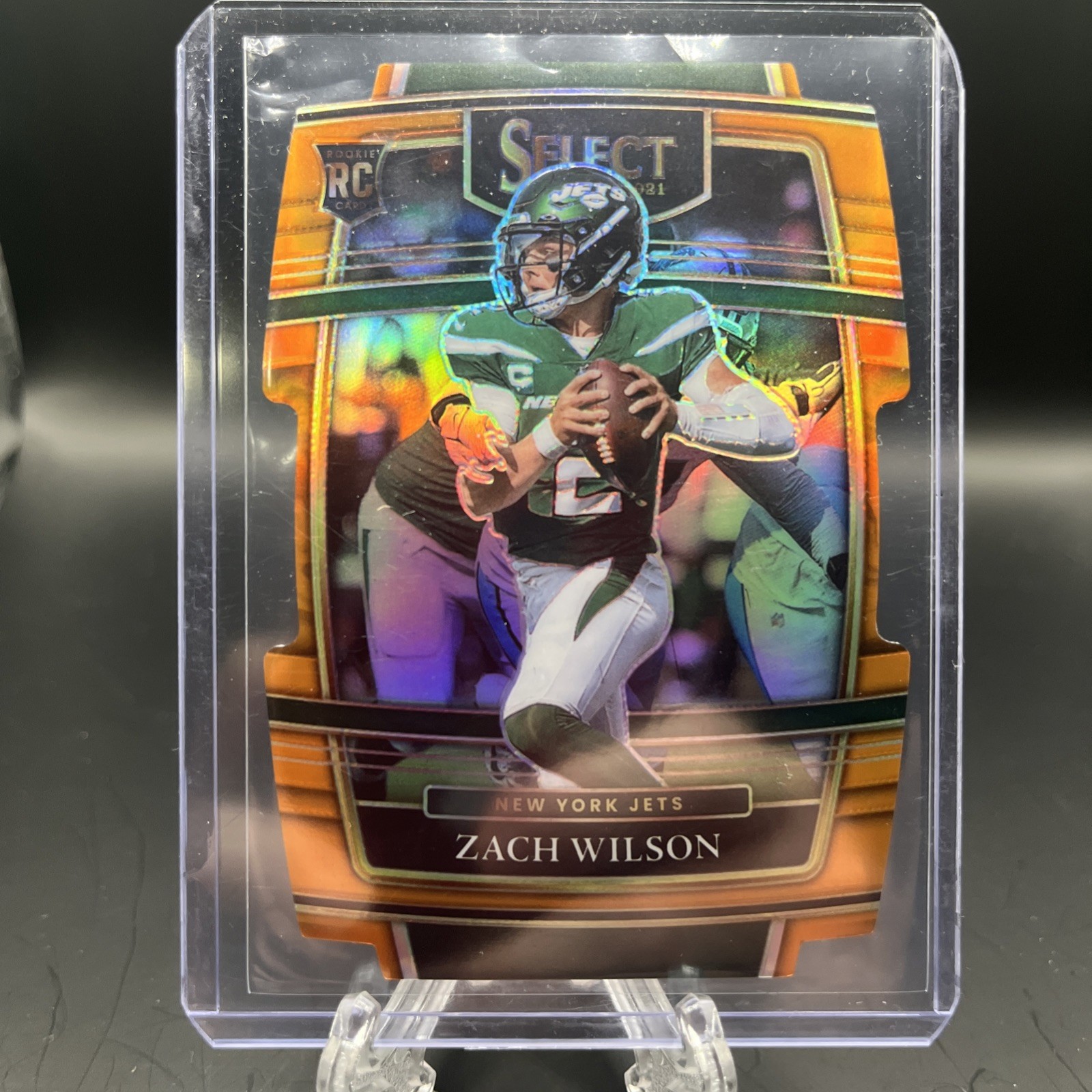 2021 SELECT ZACH WILSON ROOKIE CONCOURSE #44 ORANGE DIE-CUT /249 New York Jets