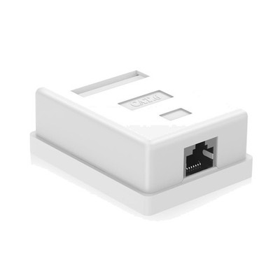 Cat6 Netzwerkdose Aufputz geschirmt 1-Port kompatibel mit UTP Cat5e Cat5