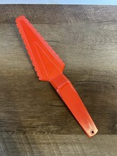 Vintage Tupperware Harvest Red Plastic Pie Cake Slicer Server Free Shipping
