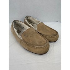 Koolaburra by UGG Lezly Suede Moccasin Slippers Tan Faux Fur Lined Slip On