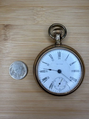 Antique 1890s Waltham P.S. Bartlett 17J Pocket Watch Fortuna Case (Working)