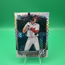 Conor Essenburg 2025 Bowman Draft Chrome X-Fractor Atlanta Braves