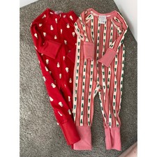 NWT Hanna Andersson Baby Christmas Pajamas 2 Pack 0-3M Double Zip