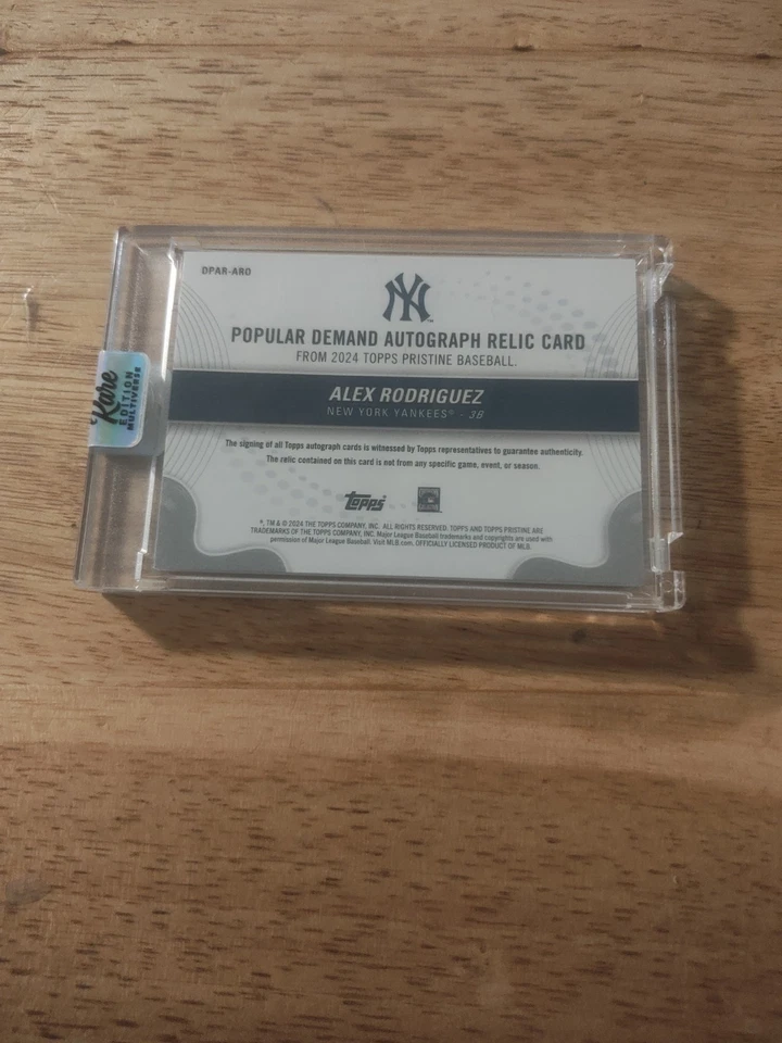 Alex Rodriguez 2024 Topps Pristine Popular Demand Gold 32 /50 Auto Pin Stripe - Image 2 of 2