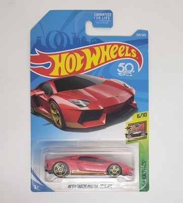 Hot Wheels 2018 239/365 HW Exotics 6/10 Lamborghini Aventador Miura Homage - Red