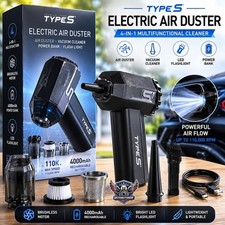 TYPE S Electric Air Duster 4-in-1 Cordless Vacuum Cleaner Air Blower Flashlight
