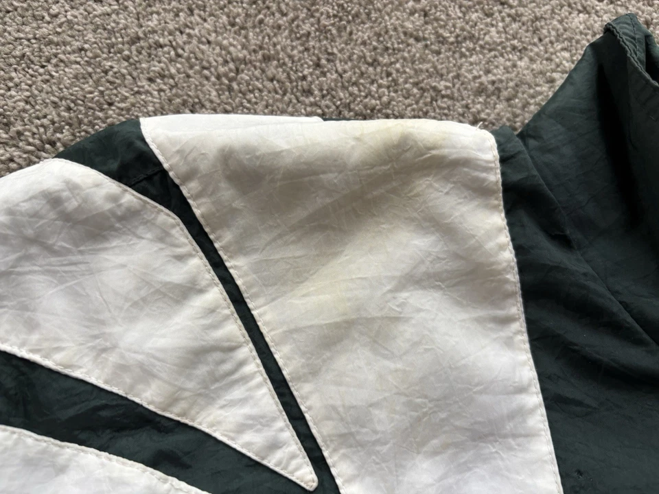 Chaqueta deportiva vintage Y2K Reebok para hombre XL cremallera completa verde blanca años 2000 Preppy deportiva Foto 4 de 4