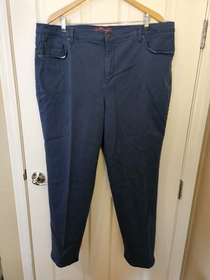 Gloria Vanderbilt Women's Amanda Dark Blue Denim Jeans, Inseam 30'', Size 20W