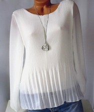 ITALY Gr.38,40 schöne festliche Chiffon plissee Bluse,Tunika,Shirt,Oversize,Neu