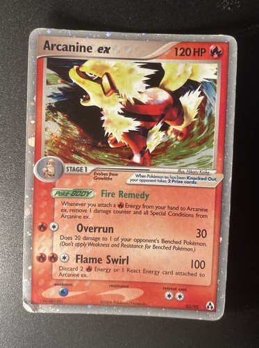 Pokemon Card-Arcanine Ex-83/92-ENG-Ex Hidden Legends-Holo-PL