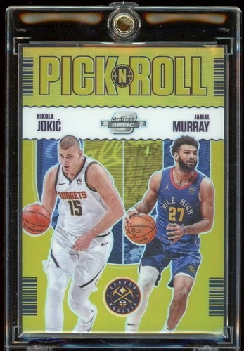 2020-21 Panini Contenders Optic NIKOLA JOKIC JAMAL MURRAY Pick n Roll GOLD /10