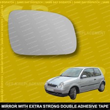 For VW Lupo wing mirror glass 98-00 Right Driver side Spherical